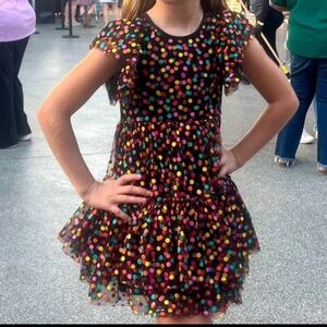 Lola + The Boys Black polka dot Dress